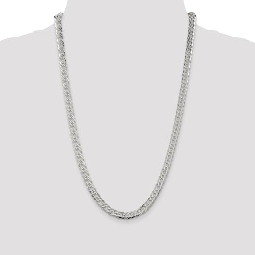 IceCarats 925 Sterling Silver 6.25mm 6 Side Double Curb Link Chain Necklace3