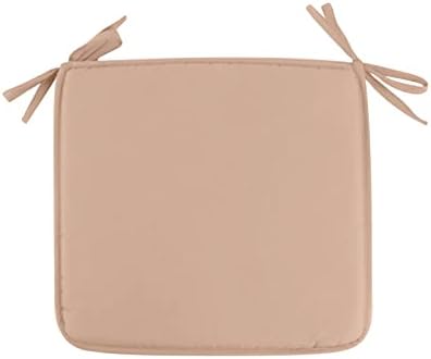 TUNKENCE Solid Chair Pad Chair Pad Covers Square Strap Garden Chair Pads Seat Cushion for Outdoor Bistros Stool Patio Dining Room for Kitchen Dining Room 15x15 Inch