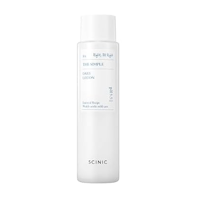 SCINIC The Simple Daily Lotion | Vegan Face Lotion for Sensitive and Irritated Skin | pH-Balanced Moisture Lotion with Madecassoside & Aloe Vera Leaf Juice | Korean Skin Care (4.9 fl.oz)