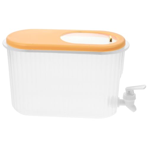 healvian 冷蔵庫対応丈夫軽量ドリンクディスペンサー 蛇口付き冷水容器 大容量果汁ジュース収納用 家用パーティー飲料用 製