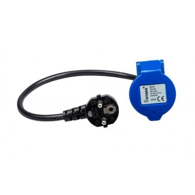 Antarion Pack Rallonge électrique 15m P17 + Adaptateur Femelle pour Camping-Car