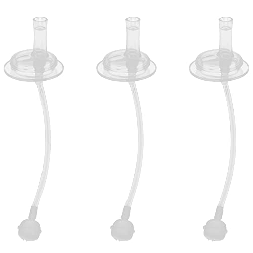 DOITOOL 3pcs Mamilos de palha do agregado familiar Palhas ponderadas de silicone palhetas de silicon