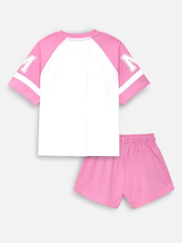 Image of Nap Chief Kids Cotton Disney Character Co ord Set for Girls, T Shirt and Shorts for Casual Wear