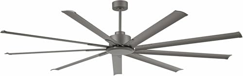 LEDLUX 84" Ceiling Fan no Light, Reversible DC Motor, 6
