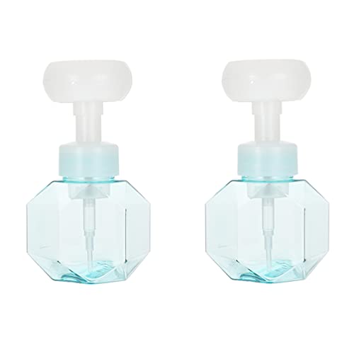 HEYDGBBZ Dispenser Empty Bottles Dispenser 2pcs Foam Dispenser Empty Bottles Reusable Facial Cleanser Bubbler Bottles Cosmetics Makeup Bottle Travel Container Blue