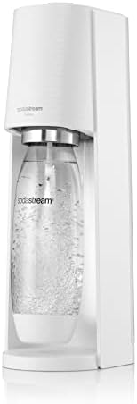 SodaStream Terra Sparkling Water Maker Machine, with 1 Litre Reusable BPA-Free Water Bottle for Carbonating & 60 Litre Quick Connect CO2 Gas Cylinder – White
