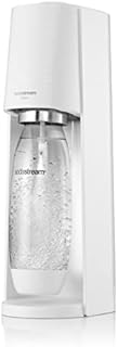 SodaStream Terra Sparkling Water Maker Machine, with 1 Litre Reusable BPA-Free Water Bottle for Carbonating & 60 Litre Quick Connect CO2 Gas Cylinder  White