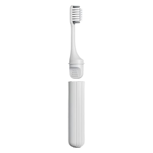 Cepillo de dientes de viaje, cepillo de dientes plegable, tamaño de viaje, cerdas , limpiador de lengua portátil para adultos, niños, aparatos ortopédicos, cuidado de encías sensibles, hotel