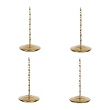 PRETYZOOM 4 Stück Goldener Edelstahl Ticket Stabber mit Stabilem Sockel Rutschfestes Papierhalter Spieß für Restaurants Cafés und Büros Sicherer Quittungshalter für Menüs und Belege