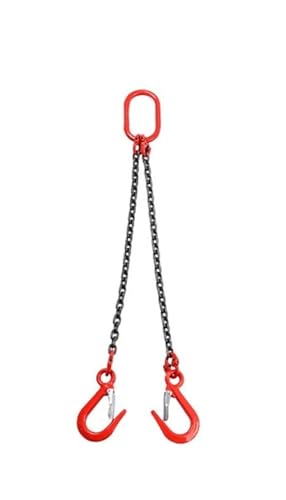 G80 Manganese Steel Lifting Chain Sling, Suspension Ring & Crane Hook, Industrial Iron Chain Lifting Device(2 Legs)