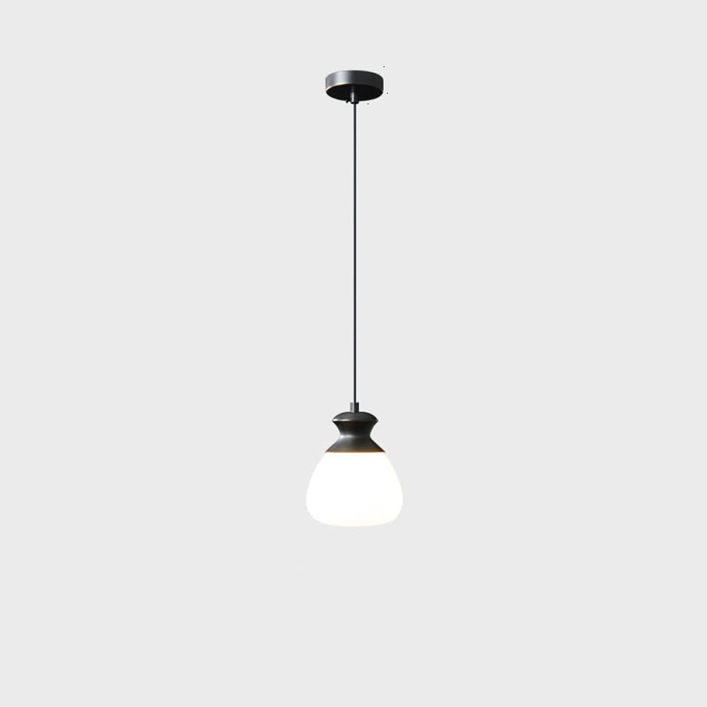 Lámpara colgante de vidrio blanco nórdico para iluminar con estilo tu mesita de noche