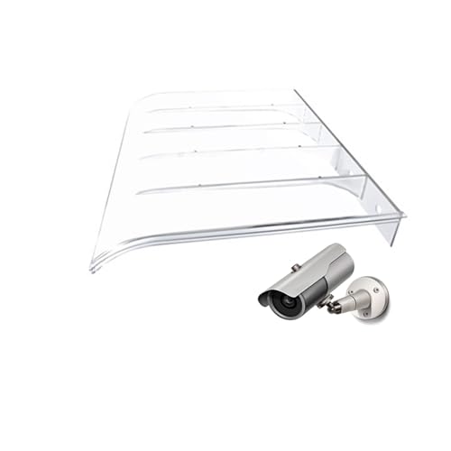 Genérico Toldo Transparente para Exteriores - Elegante toldo Curvo de policarbonato para Puerta Principal - Cubierta de Techo Parasol de 50x40 cm, protección Exterior Resistente a la Intemperie para