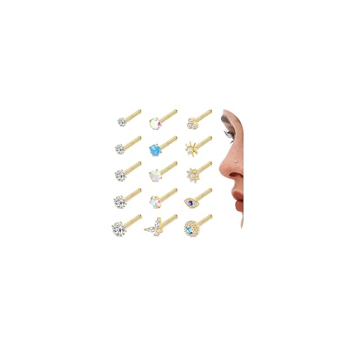 ZELORES 14K Gold Filled Nose Studs