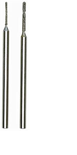 PROXXON 2228255 - Set di 2 punte elicoidali diamantate da 0,8 mm, argento