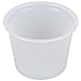 Dart 100PC 1 oz Plastic Souffle Portion Cup, Translucent, 250/Pack