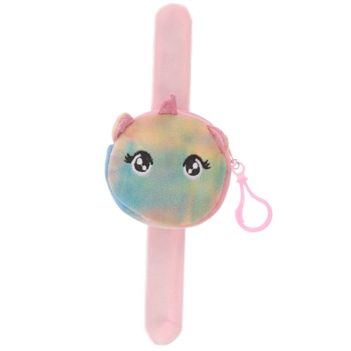 Animal Slap Bracelet Coin Purse Unicorn Slap Bracelet Plush Stuffed Animal Hugger Snap Wristband Wallet Coin Purse for Kids