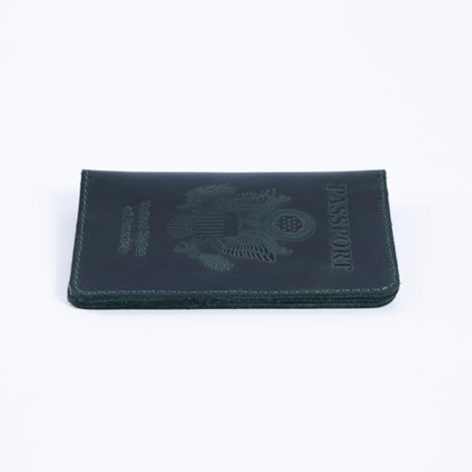 Genuine Leather US Passport Holder, Vintage Red