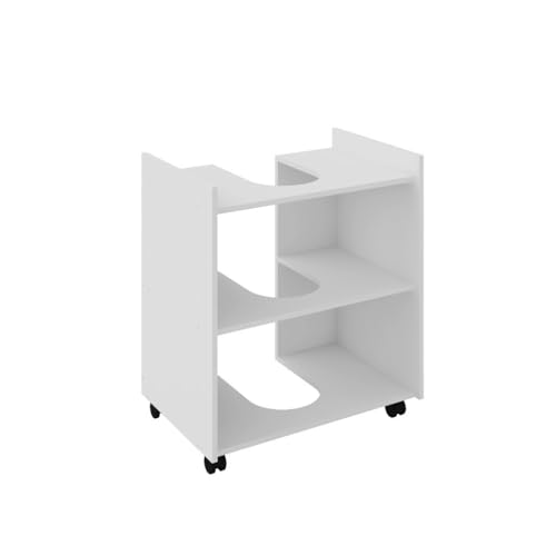 Gabinete de pia de banheiro branco (Branco)