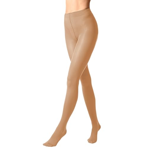 Dancina Mädchen Ballett Strumpfhose Ultra-Stretch Mikrofaser M (122-140) Caramel