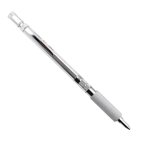 Image of OHTO MS01 0.5mm Mechanical Pencil - Precision Metal Drafting Pencil with Adjustable Lead Control, Knurled Grip & Durable Aluminum Silver Body | Made in Japan