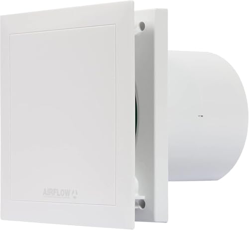 Airflow QT100T Extractor Fan – 25 L/s, Adjustable Delay Start & Timer Overrun, QuietMark Certified (25 dB), 100mm Duct, German‑Made, 2‑Speed Options (5W/9W), 3‑Year Warranty