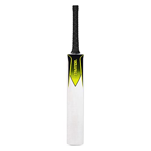 Starter Kashmir Willow Cricket Bat with Half Cane Handle- 13+ Years Kids-Full Size-Yellow & Black