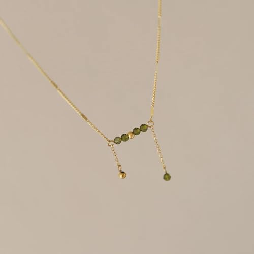 Collier ras du cou vert olive pour sublimer un décolleté sans effort - 3