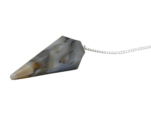Image of Certified Dendrite Agate Pendulum Dowsing Tool - Natural Crystal Pendulum for Spiritual Guidance - Premium Dowser Pendulum for Accurate Divination and Energy Healing - Perfect for Energy Healing and Chakra Balancing - Handcrafted with Precision and Elegance