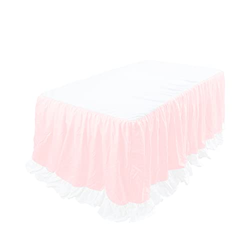 Blush Coral Pink Ruffle Crib Skirt Baby Girl Boys Nursery Bedding Dust Ruffle Skirt Sheet (Crib Skirt) #TOP1