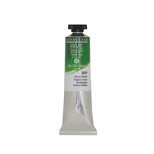 Image of Sennelier Rive Gauche Artist Oil Color 40 ml Hookers Green |Ideal for primed canvas, paper or panels with brushes, painting knives,Linseed Oil,solvents and texture mediums.
