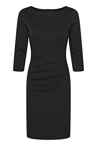 KAFFE Kleid KAsara Damen Kleid Slim Fit Festlich Elegant Cocktail 3/4 Arm S, Black Deep S