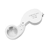Aluminiumlegierung, 40-fache Lupe, Schmuck, Augenglas, Lupe, LED-Licht, Juwelierschleife, Zubehörteil, Taschenzubehör