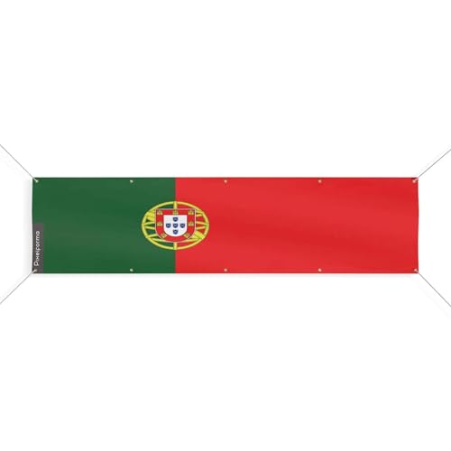 Drapeau du Portugal 60x240cm en tissu résistant aux intempéries extérieures
