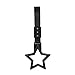 Q1-TECH, JDM Tsurikawa Ring Japanese Subway Train Bus Car Handle Cute Star Shaped Handle Hand Strap Rear Front Bumper Warning Rings Drift Charm Drift Bosozoku Car Accessory (Black/Black)