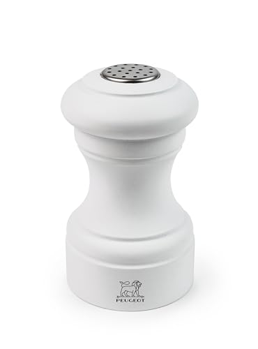 PEUGEOT - Salzstreuer Bistro 9 cm - Buchenholz - Aus Holz mit PEFC-Siegel - Weiß