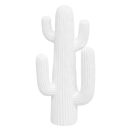 Atmosphera - Cactus déco extérieur Rodrigo h.38cm magnésie Blanc