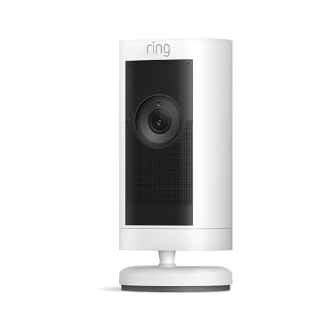 Ring Stick Up Cam Pro, Battery | Two-Way Talk with Audio+, 3D Motion Detection with Bird’s Eye Zones, and 1080p HDR Video & Color Night Vision (2023 release), White Cover