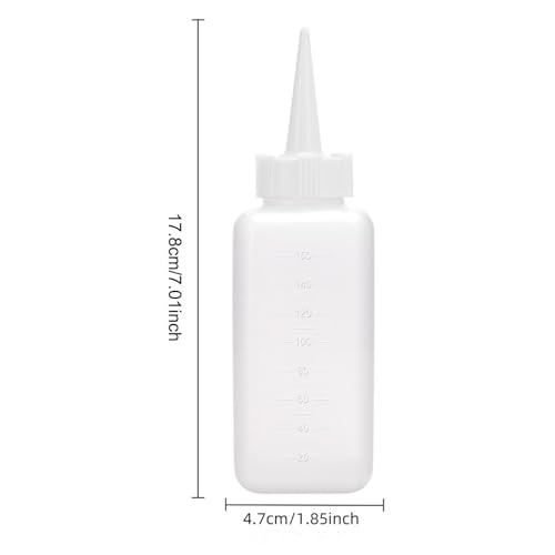 6x Aplicadores de Tintura de Cabelo Frasco Dispensador com Gradação Fácil de Usar Suprimentos de Est