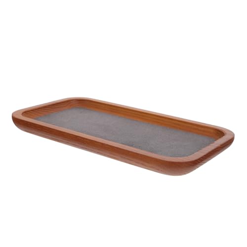 AKOOSY Vassoio in Legno Massello con Rivestimento in Organizer per e per Casa Negozio e Scrivania