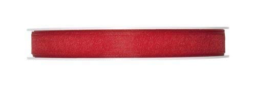 Ruban organza avec fine point rouge largeur 10 mm rouleau de 50 m Cover