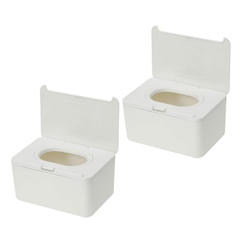 Boîte à mouchoirs humides réutilisable Vaguelly lot de 2 pour lingettes bébé