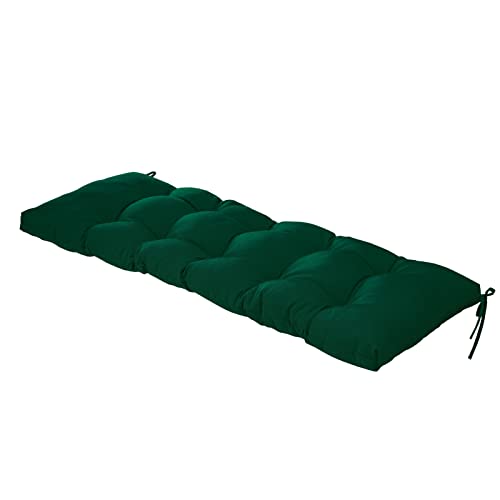 Image of QILLOWAY Outdoor Bench Cushion - 51x18x4 Inch Waterproof Patio Bench Cushion, Durable Bench Cushions for Outdoor Furniture, Replacement Outdoor Bench Cushions for Garden, Deck,Mallard, Forest Green