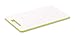 Rotho Caruba Piccolo Tagliere Antiscivolo con Scanalatura per il Succo, Plastica (PP) senza BPA, Trasparente/Verde, 25.0 x 15.0 x 0.9 cm