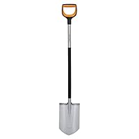 Fiskars Gärtnerspaten für harte, steinige Böden, Spitz, Länge: 120 cm, Verstärktes Borstahl-Blatt, Schwarz/Orange, Xact, 1066729