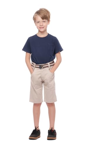 Bermuda Shorts Jeans Sarja Infantil Menino 8 a 16 Anos (BR, Idade, 10 Anos, BEGE)