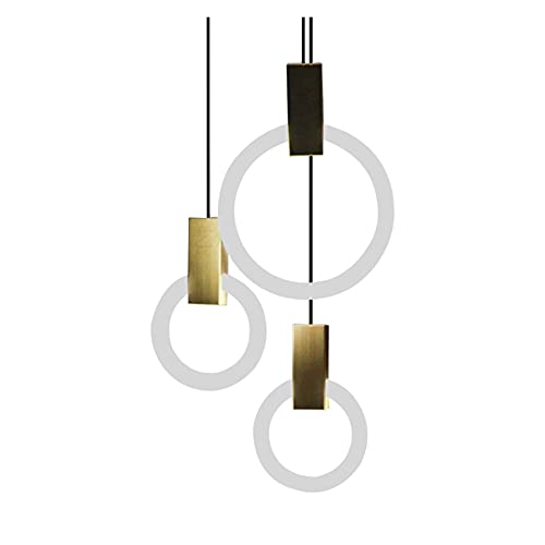 Chandelier escalier moderne petit lustre LED créatif pour éclairer les espaces sombres