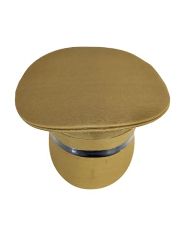 Image of BookMyCostume Police Inspector Commissioner Khakhi Cap for Boys and Men 6-14 Years Brown