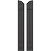 Ekena Millwork ARW101BE207X54SMH Americraft Two 2 Exterior Real Wood Joined Board-n-Batten Shutters w/Elliptical Top (Per Pair), 7"W x 54"H, Shadow Mountain