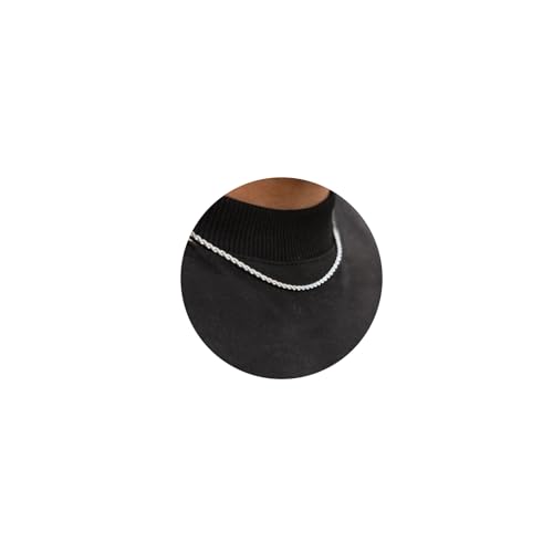 RANKEEF Collar de Plata Esterlina para Hombre 2/3/4mm - Cadena Trenzada en Plata para Hombres con Diseño de Torsión para Mujeres, Esposo o Novio