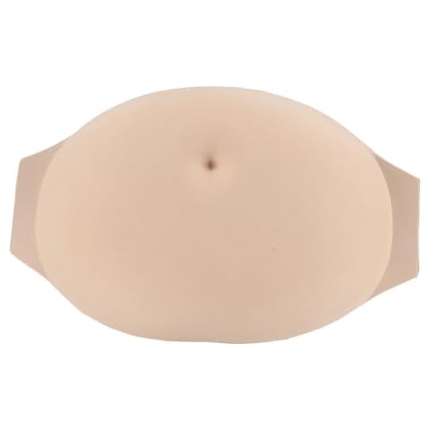 ciciglow Fake Pregnancy Belly, Breathable Soft Fake Pregnant Belly Lightweight Fake Belly for Role Play, Easy To Wear (Small (5.9in)) Cover